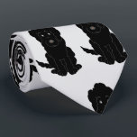 Black Goldendoodle Design Any Colour Background Tie<br><div class="desc">This dog design necktie, also known as a tie or long tie, is a piece of fabric worn around the neck, typically under a shirt collar, and tied in a knot in the front. It is a decorative or symbolic item of formal neckwear or office attire, often draped down the...</div>