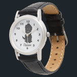 Black Goldendoodle Design Any Colour Background Watch<br><div class="desc">Wrist watch dog design. You can customise this watch with any text and background colour of your choice. Should you require any help with customising then contact us through the message link on this page. Dog design personalised wrist watch.</div>