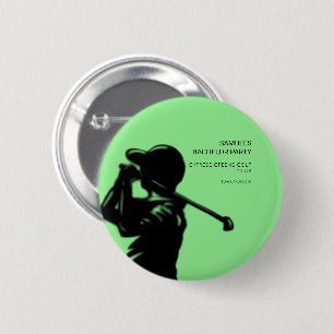 Black golfer Golfing Trip Bachelor Party minimal  2 Inch Round Button