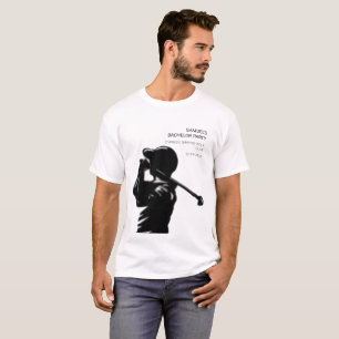 Black golfer Golfing Trip Bachelor Party minimal T-Shirt