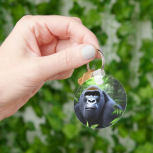 Black Gorilla In The Jungle, Keychain
