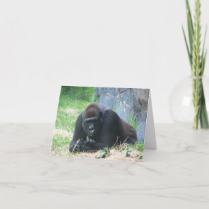 Black Gorilla So How's Your Day Going? on Note Card