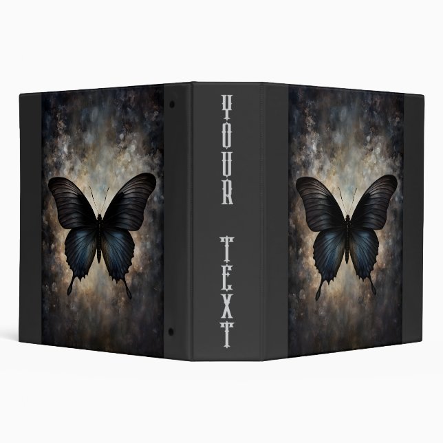 Black Goth Butterfly Binder (Background)