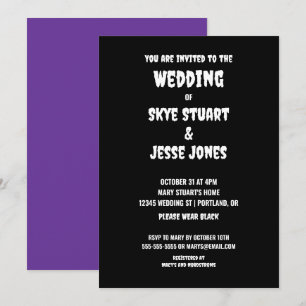 Black Goth Wedding Invitation