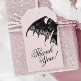 Black Gothic Baby Shower Favour Tags