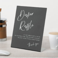 Black gothic inspired Baby Shower Diaper Raffle