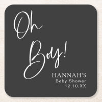 Black Gothic & Moody Oh Boy Baby Shower 