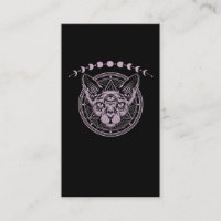 Black Gothic Sphynx Cat Goth Moon
