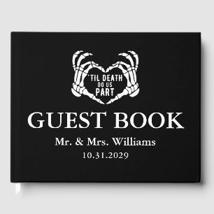 Black Gothic Wedding Til Death Do Us Part Guest Book