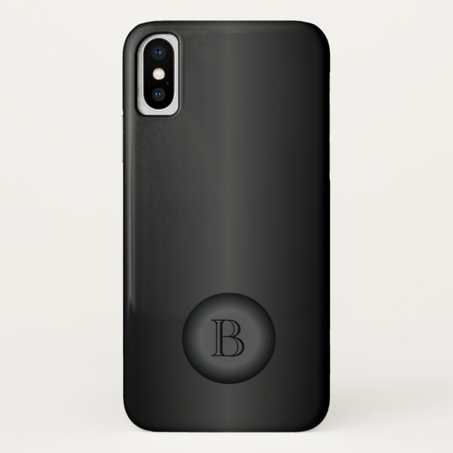 Black Gradient Monogram Case-Mate iPhone Case (Back)