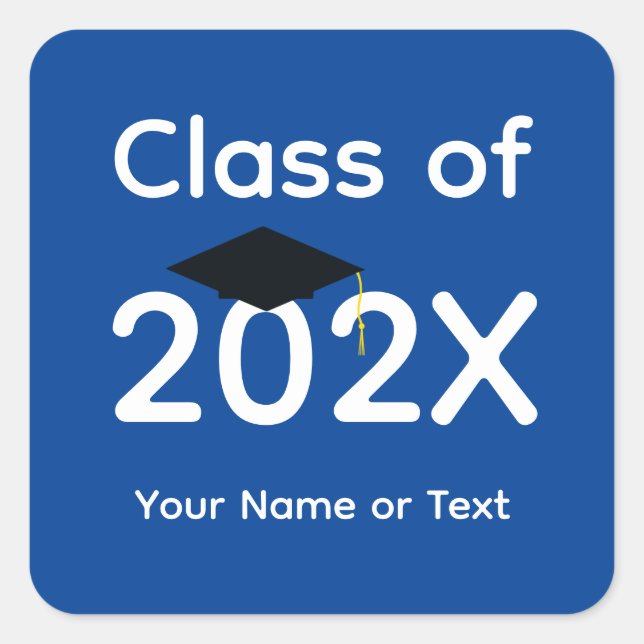 Black Graduation Cap #1-4 Stickers (Front)