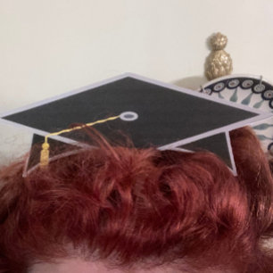 Black Graduation Cap Graduate Party Hat Card