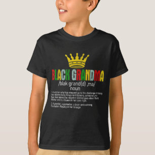 Black Grandma Definition Black History Month Graph T-Shirt