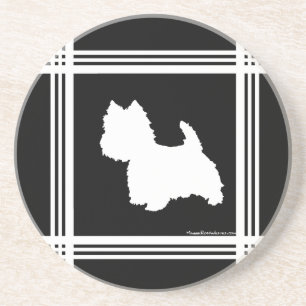 Black Graphic Coaster