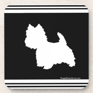 Black Graphic Coaster