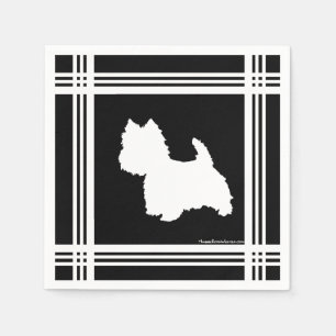 Black Graphic Napkin