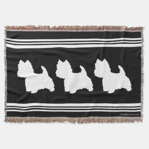Black Graphic Throw Blanket