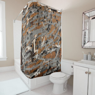 Black, Gray and Caramel Abstract