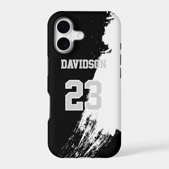Black Gray and White Jersey Name Number (Back)