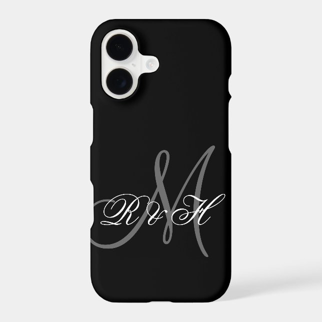BLACK GRAY MONOGRAM INITIALS (Back)