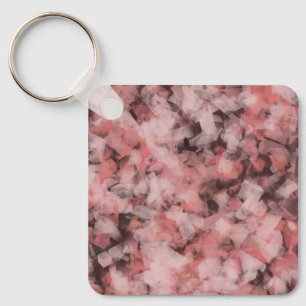 Black Gray Pink White Modern Geometric Abstract Keychain