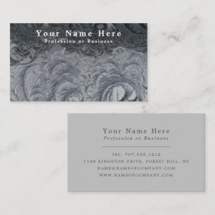 Black & Gray Vintage Patterned Business Card