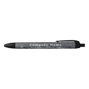 Black & Gray Vintage Patterned Company/Event Black Ink Pen