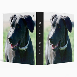 Black Great Dane Binder