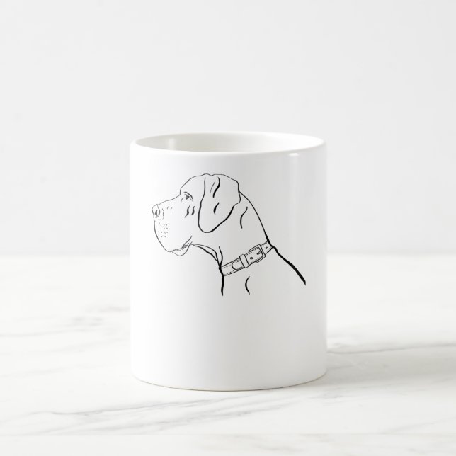 Black Great Dane Dog Coffee Mug (Center)