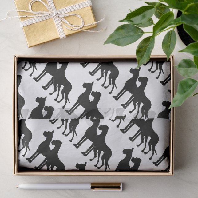 Black Great Danes Tissue Paper  (Gift)