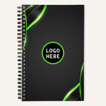 Black & Green Abstract Fluid Design | Add Logo