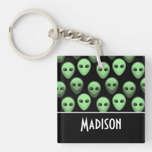 Black & Green Alien Keychain