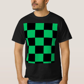 Black & Green Anime Style Pattern Tee