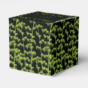 Black green bamboo shoot wedding favour box