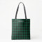 Black Green Buffalo Plaid Monogram