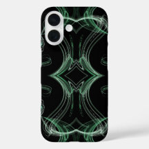 Black & Green  Fractal phone Case