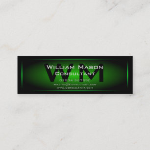 Black & Green Framed Monogram - Business Card