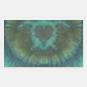 Black Green Love Turtles Heart Tie Dye Sticker