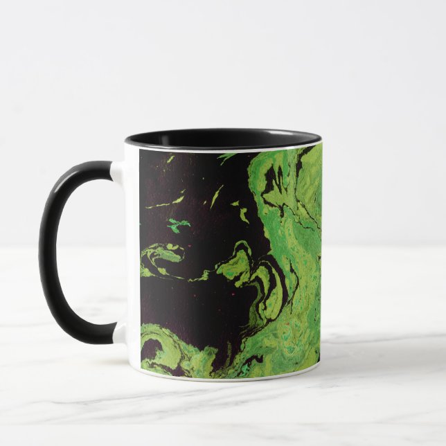 Black green marble mug (Left)