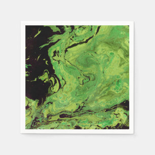 Black green marble napkin