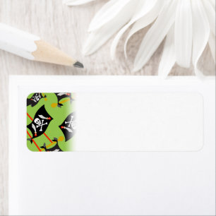 Black Green Pirate Flag Skulls White Bones Raiding