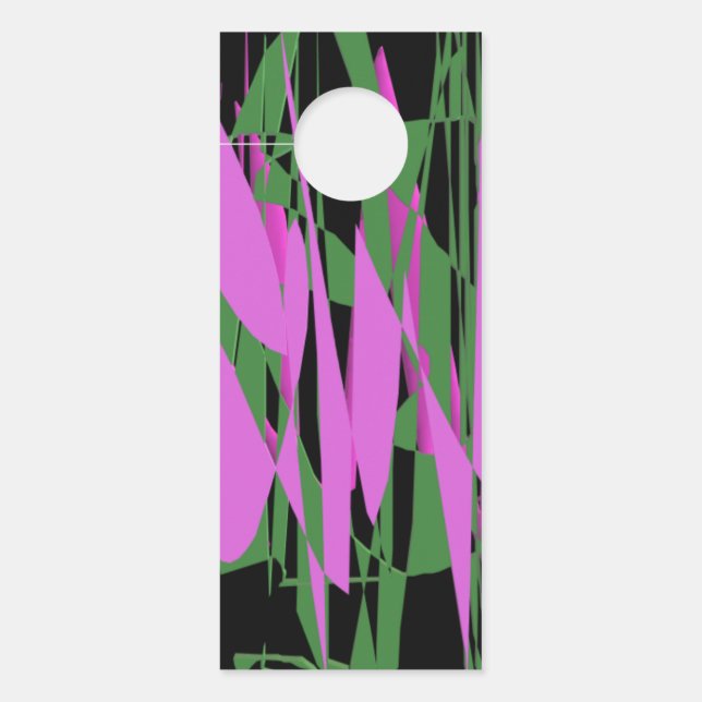 Black green purple colours  door hanger (Front)