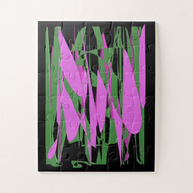 Black green purple colours  jigsaw puzzle (Vertical)