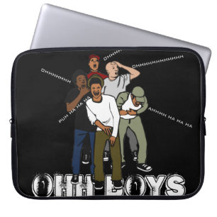 black green red OHH BOYS Cracking Up Laughing Laptop Sleeve