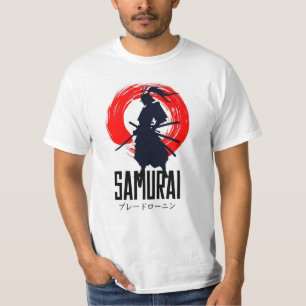 Black & Green Samurai Head – Urban Warrior T-Shirt