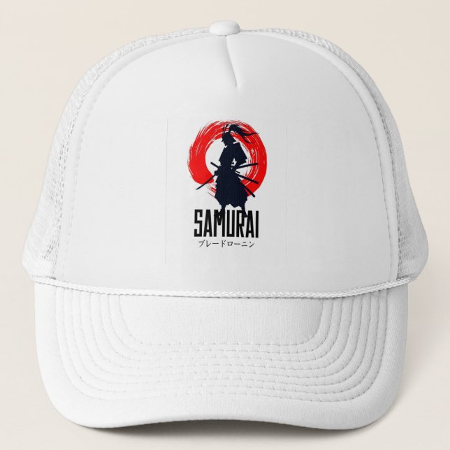 Black & Green Samurai Head – Warrior  Street Cap  (Front)