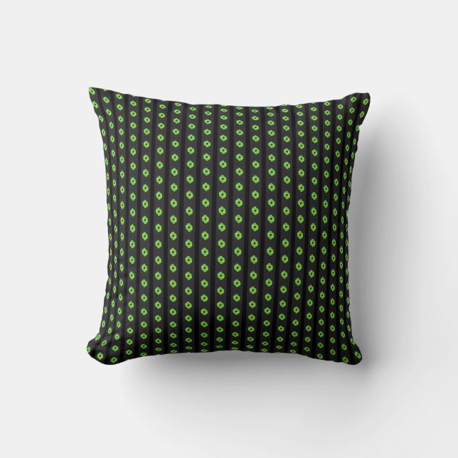 black green throw pillow (Front)