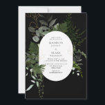 Black Greenery Forest Wedding Invitation<br><div class="desc">Romantic Greenery Forest Wild Fern Black Wedding Invitation
This design features lush forest greenery and classic typography. It's the perfect combination of chic elegance and beauty.</div>