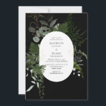 Black Greenery Forest Wedding Invitation<br><div class="desc">Romantic Greenery Forest Wild Fern Black Wedding Invitation
This design features lush forest greenery and classic typography. It's the perfect combination of chic elegance and beauty.</div>