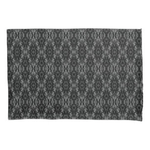 Black grey abstract geometry pattern  pillowcase